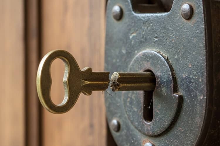 a key on the door